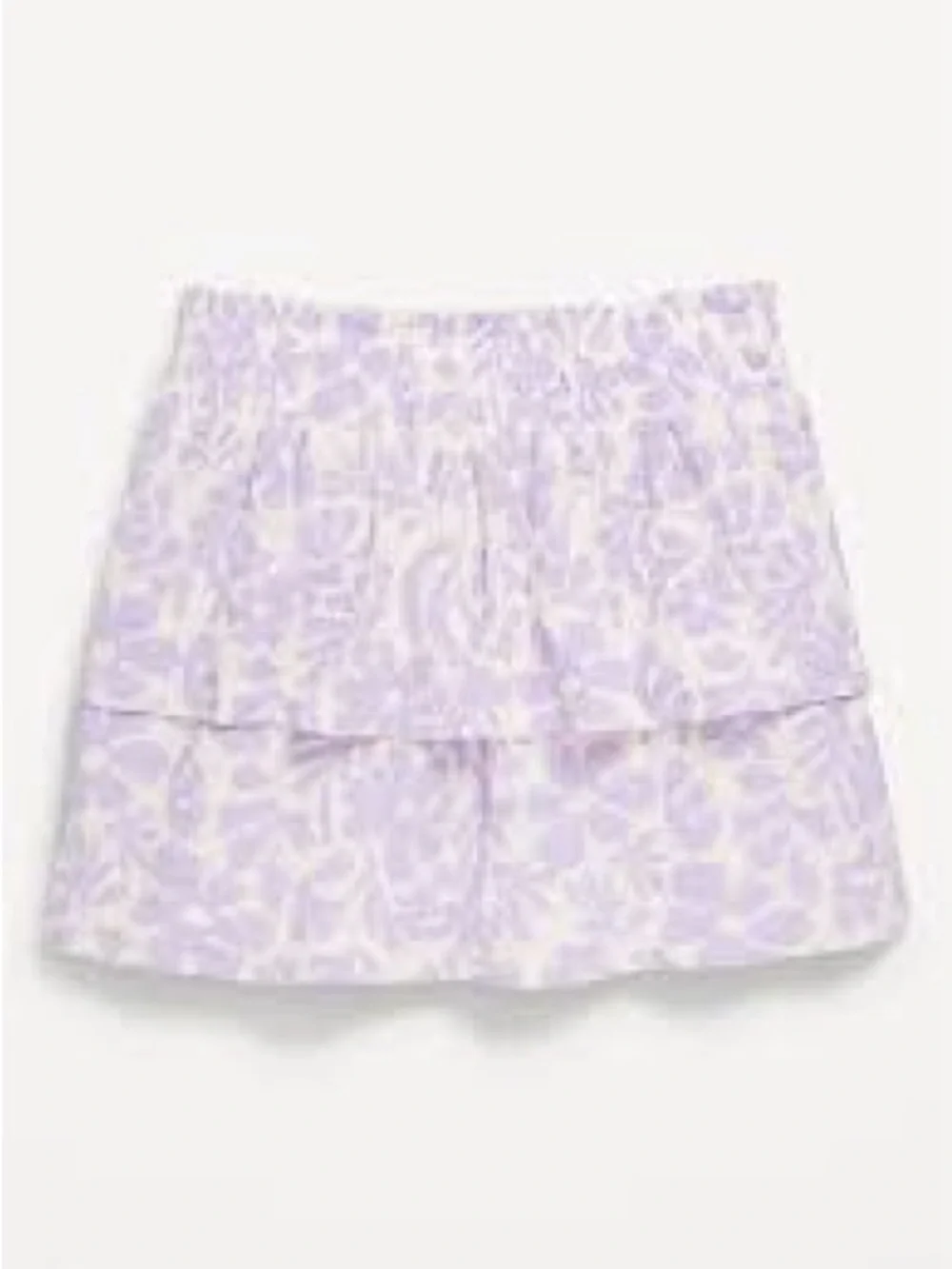 Old Navy Girls Printed Crinkled Tiered Skort, Size Medium (8)